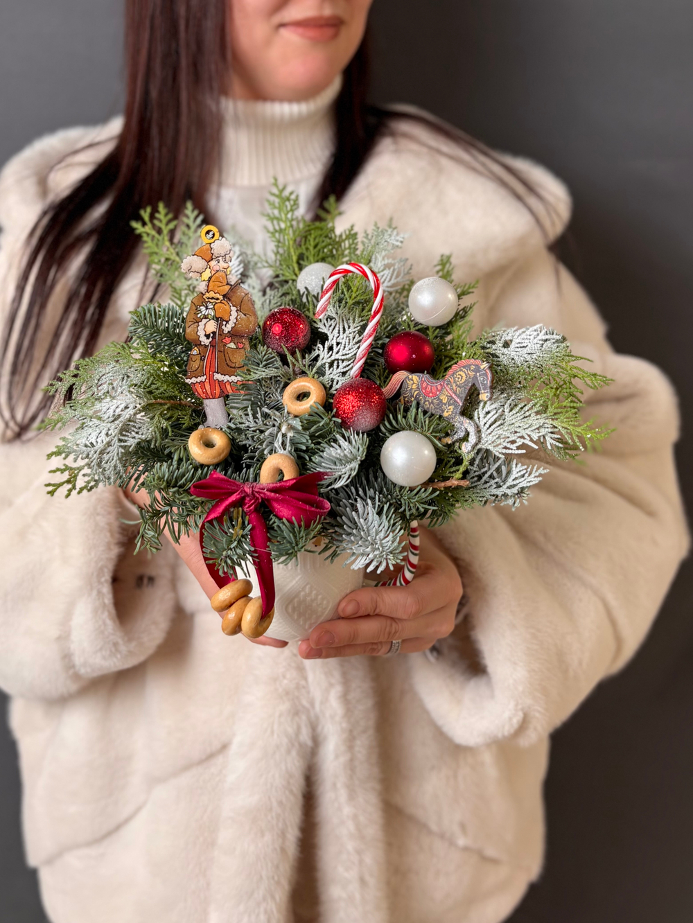 Новогодняя композиция в кружке «Русские традиции»