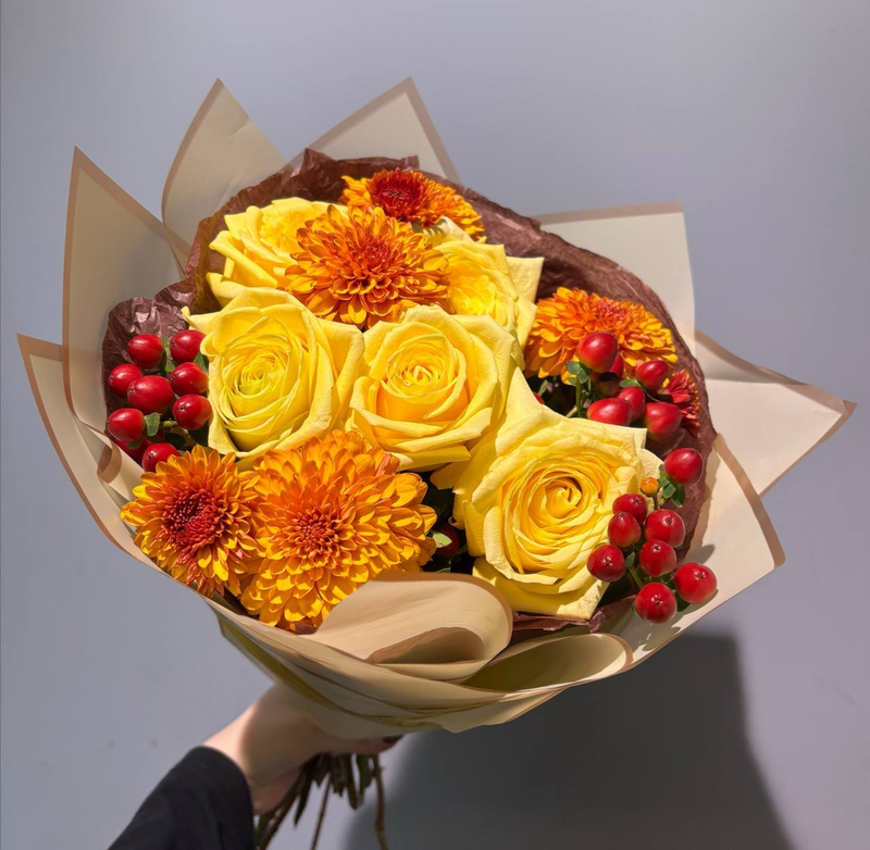 Букет "Жёлтый водопад" Букет "Жёлтый водопад"