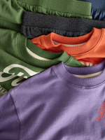 Пижама для мальчика Next 399-482, 3 шт., Зеленый, Сиреневый, Кирпичный