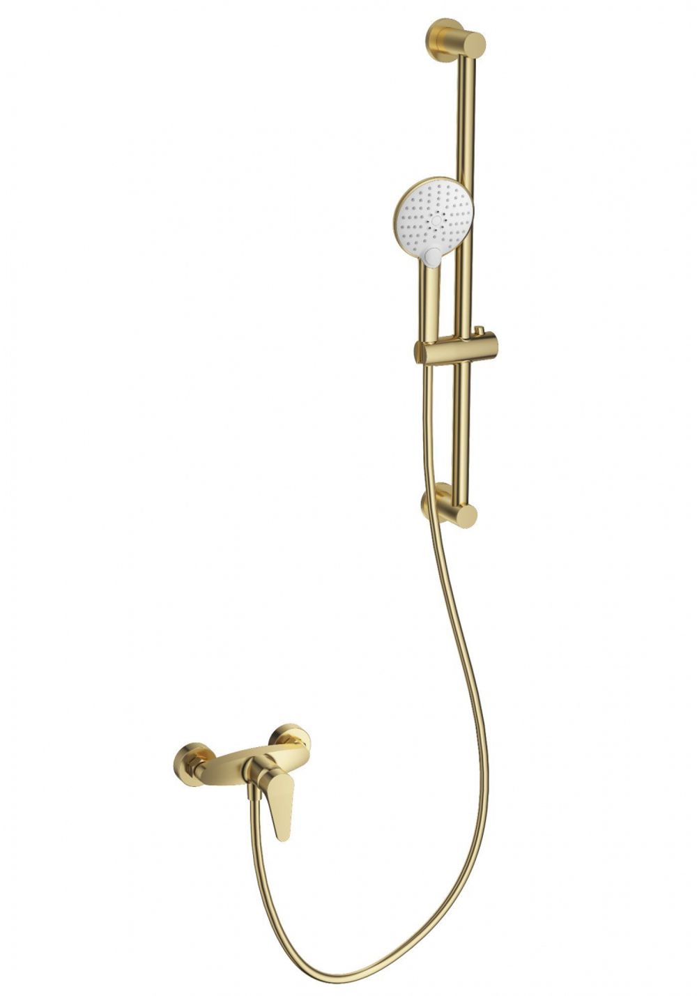 Смеситель для душа с гарнитуром WONZON & WOGHAND, Брашированное золото (WW-AE3103-BG)