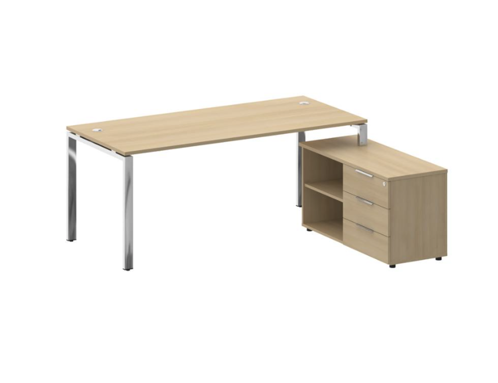 Стол с тумбой для руководителя на металле Metal System Direct (Металл Систем Директ) 1620