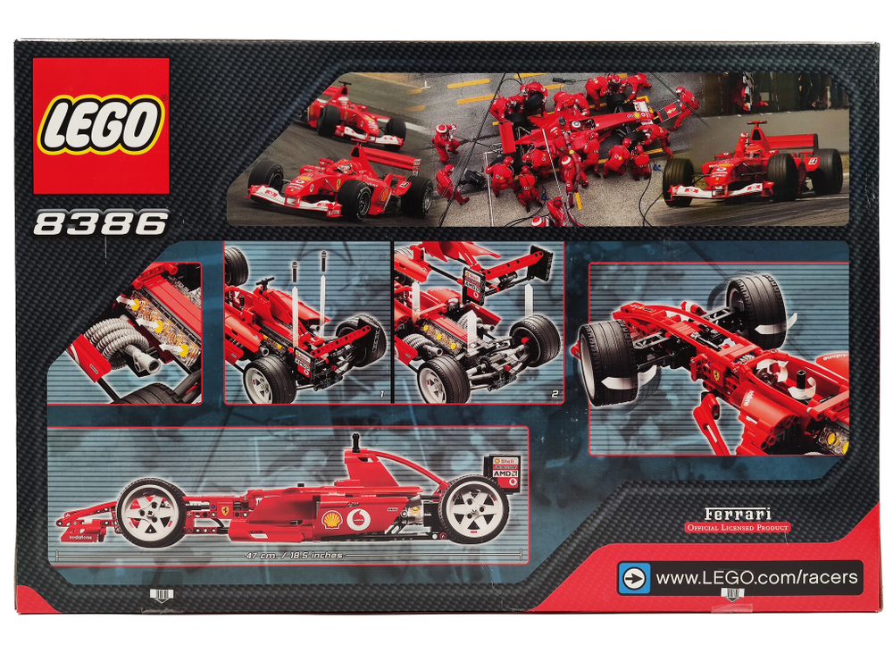 Конструктор LEGO 8386 Феррари F430 Гонщик Феррари Ф1 1:10