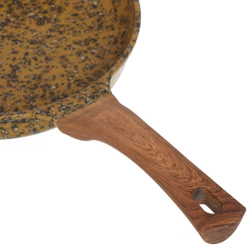 Сковорода алюминий, 24 см, антиприг, Гурман, Granite Gold, ГМ2401 ГГ, с дерев ручк