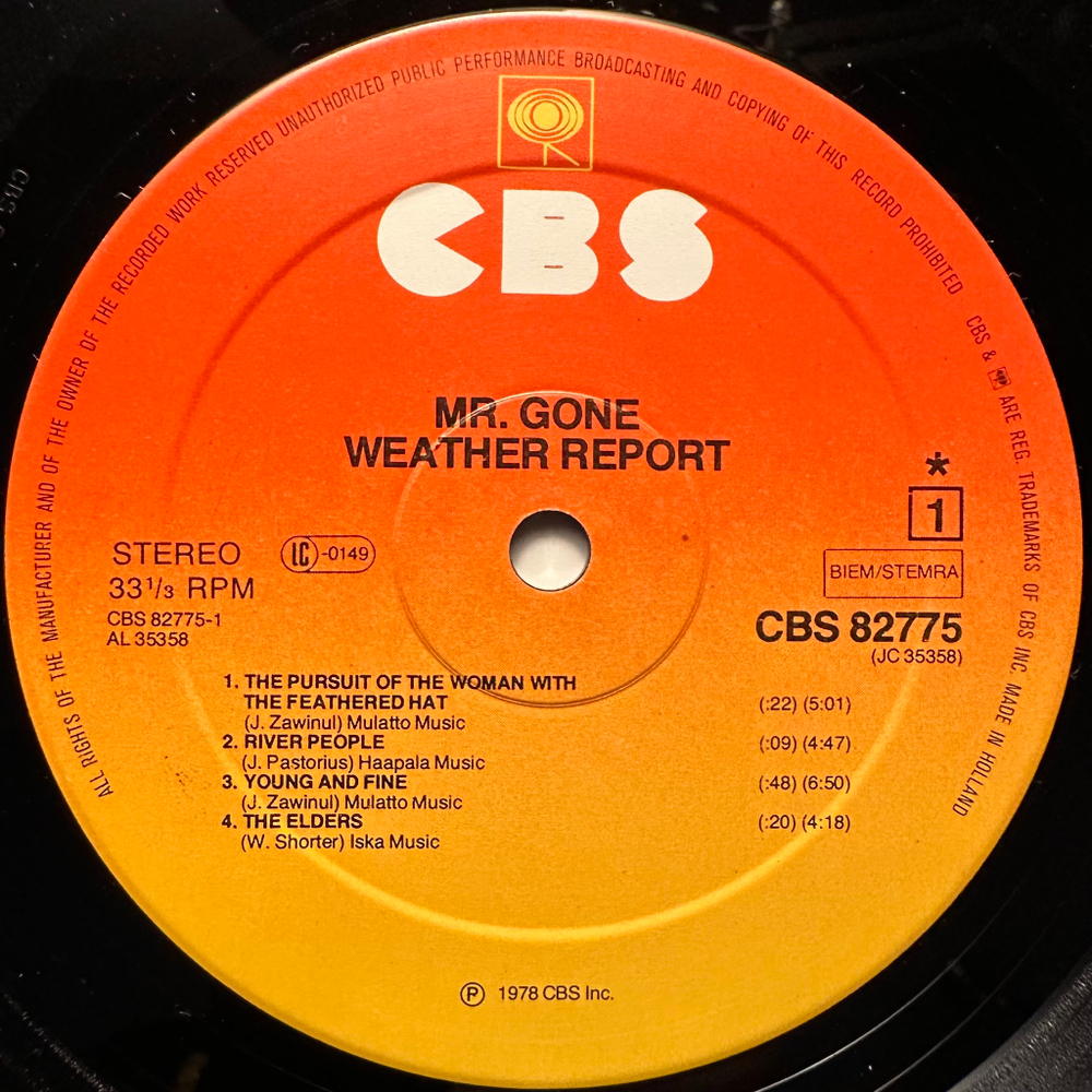 Weather Report - Mr. Gone (Голландия 1978г.)