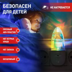 Ночник - светильник светодиодный ЭРА NN-619-LS-W в розетку с датчиком освещенности белый