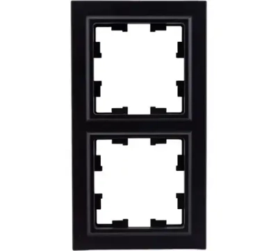 IEK BRITE Рамка 2- местная РУ-2-БрЧ черный