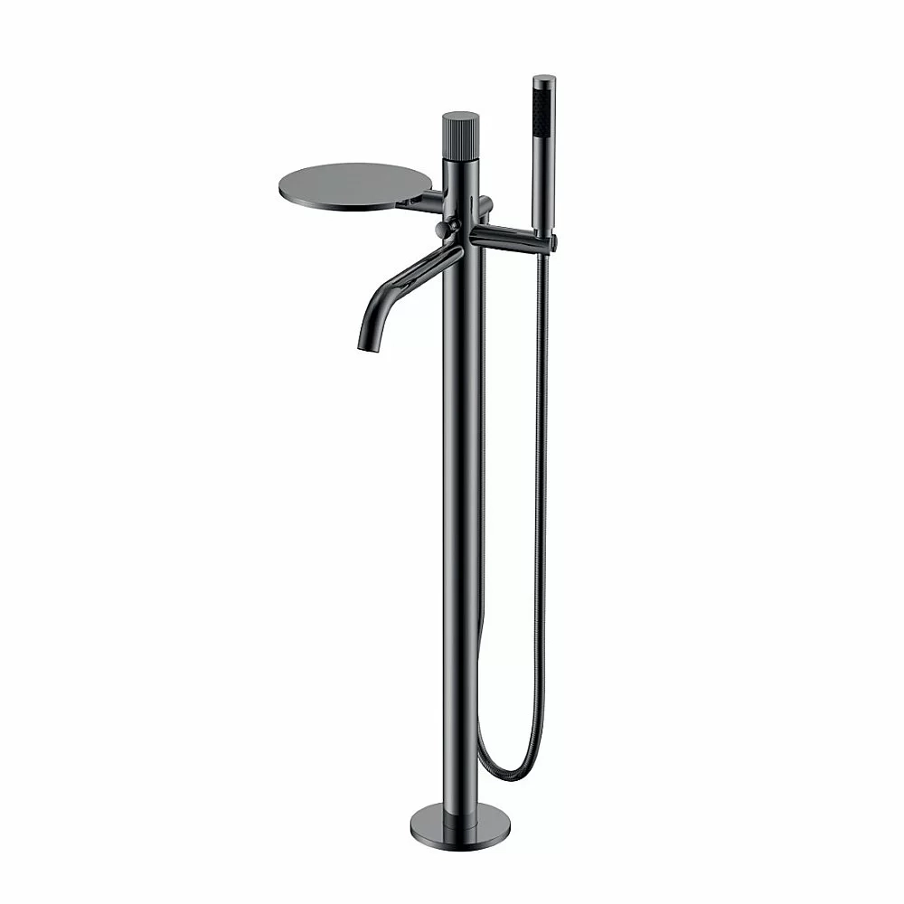 Смеситель для ванны Boheme Stick 129-SGM.3 оружейная сталь/ручка LINEA