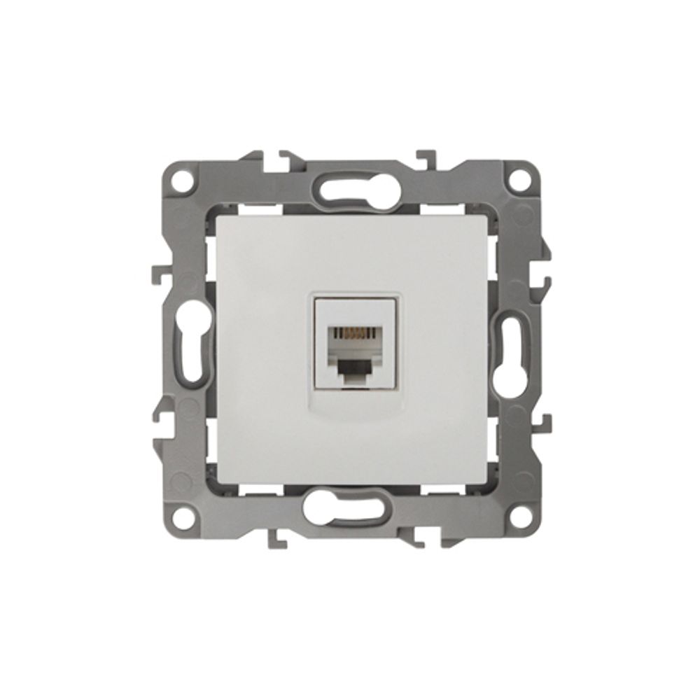 Розетка ЭРА Серия 12 12-3105-01 телефонная RJ11 IP20 белый | Эра 12