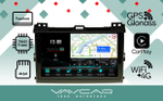 Магнитола для Toyota Land Cruiser Prado 120, Lexus GX470 (экран климата внизу) - Vaycar VA77-0456-2K на Android 13, 8-ядер, 2K QLED, ТОП процессор, CarPlay,4G SIM-слот
