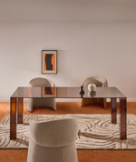 Стол Adularia из коричневого закаленного стекла 200 x 100 см