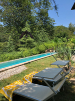 Шезлонг-лежак металлический Magnani 501 Relax, серебристый, слоновая кость