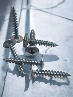 Саморез с прессшайбой 4,2х25 (острый) - 20 штук, универсальный, оцинкованный, шлиц Ph-2