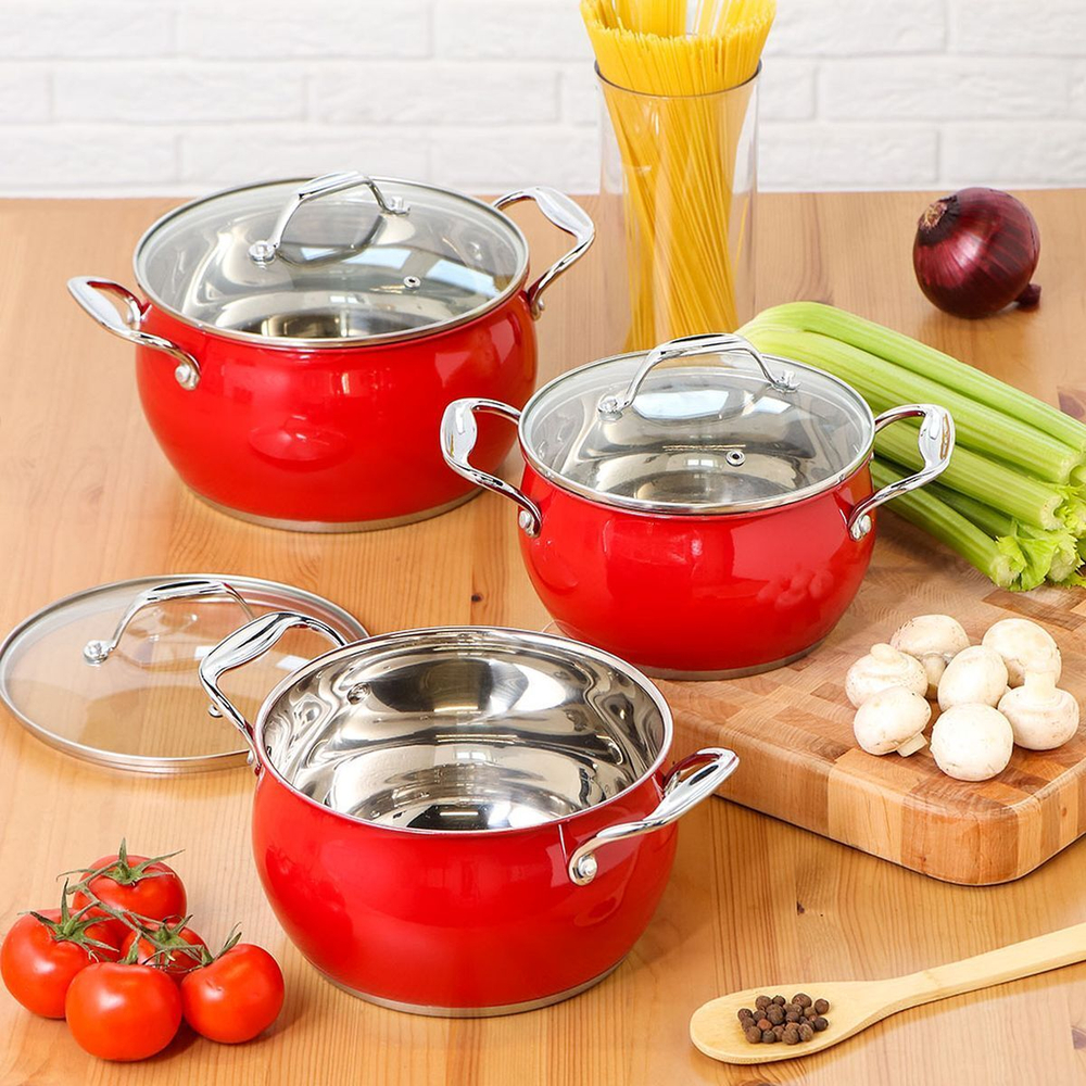 Кастрюля нерж, 3.6 л, с крыш, Daniks, Валетта, QS-2-20/GS-01616-20CA, индукц