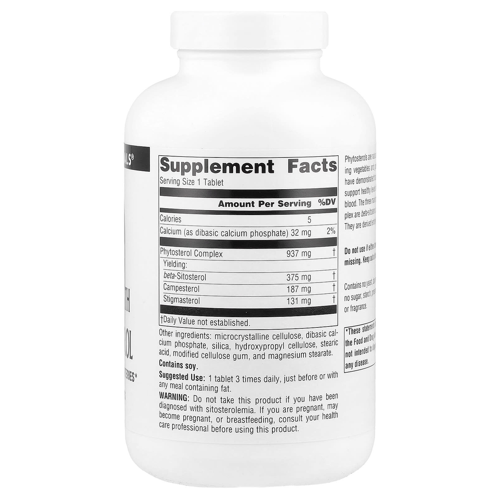 Source Naturals, бета-ситостерол усиленного действия, 375 мг, 120 таблеток