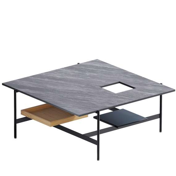 Журнальный столик Karat, 80х80х34,2 см, серый камень