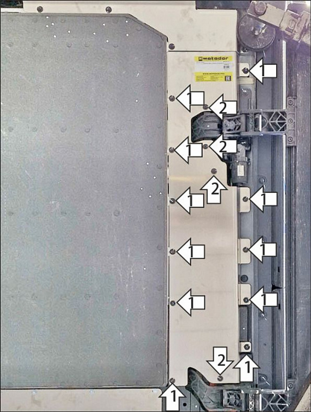 Защита топливных трубок, силовых проводов (сбоку АКБ). 4 мм, Алюминий для Li Auto L9 2024-н.в., Motodor.349912