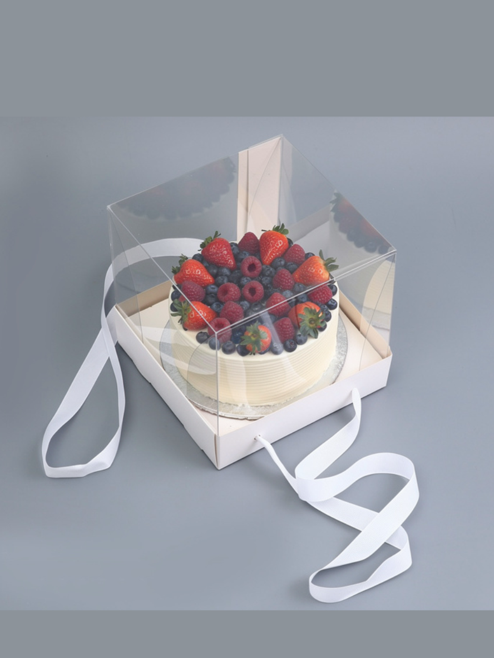 Комплект коробок с ручками - лентами, 17×17×15 см - 5 шт