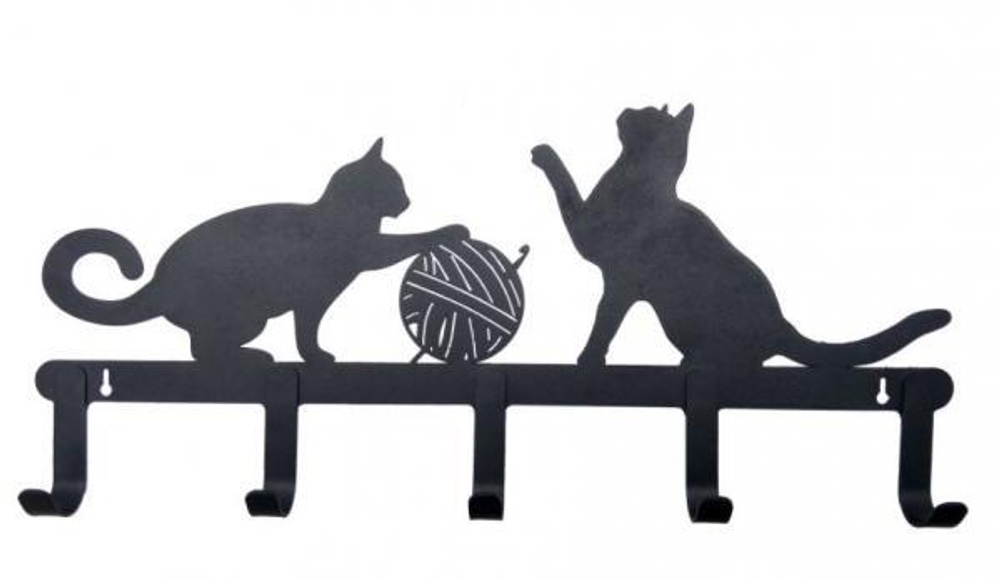 ВЕШАЛКА НАСТЕННАЯ КОШКИ 5 КРЮЧКОВ ВНР25