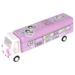 Пенал металлический машина 2 отделения Alingar, таблица умножения, 50 х 190 мм, "Love cat", бело/розовый (котятки)