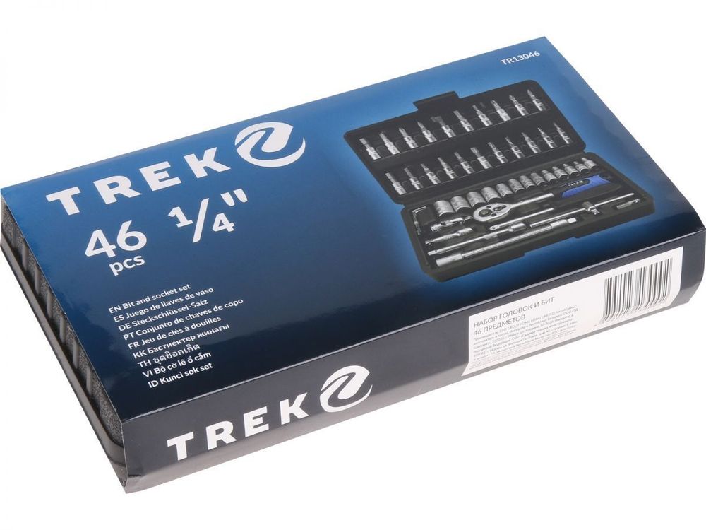 Набор головок и бит 46 предметов TREK (1/4", 6 граней )
