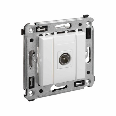 Розетка TV одиночная в стену, "Avanti", "Белое облако"