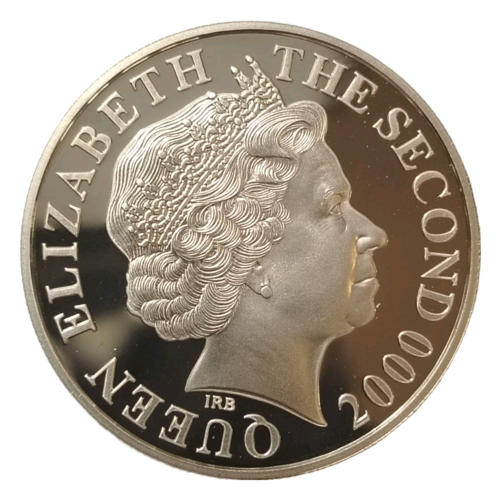 Монета Джерси 5 фунтов 2000 год "Миллениум"