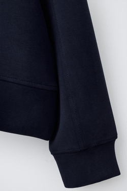 ZARA ТОЛСТОВКА С РЕЛЬЕФНОЙ НАДПИСЬЮ, СИНИЙ