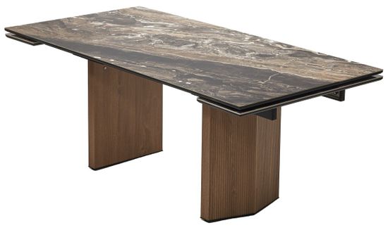 Стол МОЦАРТ 200 AMADEUS POLISHED, керамика / Дуб монтана