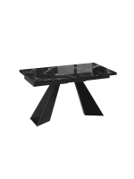 Стол кухонный Черный муар мрамор140(200)х80х77 см