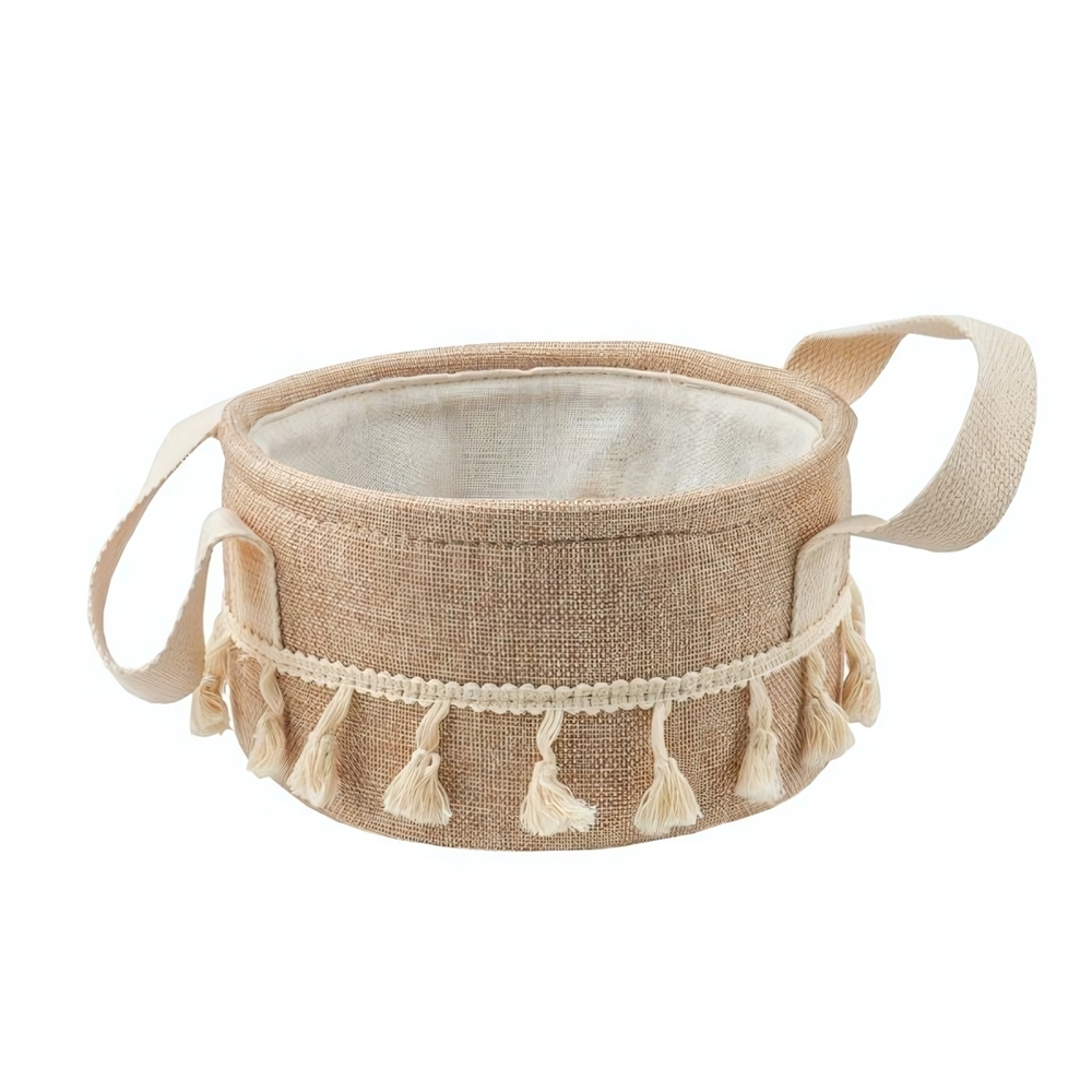 Корзина стеллажная с ручками "Кантри", Д200 Ш200 В100, бежевый