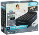 INTEX Кровать надувная флок Твин, 99х191х42см, с высоким подголовником, встр.электронасос, 64122NP