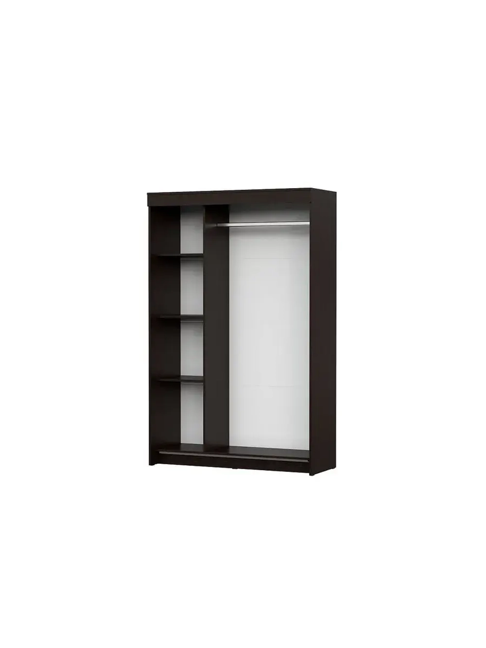 Шкаф-купе с зеркалом Ясень Анкор Светлый 130х50х201 см