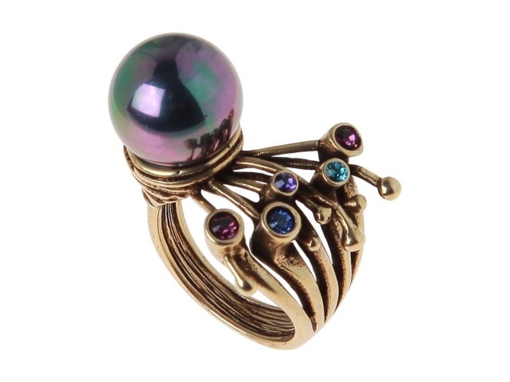 "Пор-Кро"  кольцо в бронзовом покрытии из коллекции "Заповедник" от Jenavi