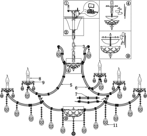 Подвесная люстра Maytoni Erna DIA880-PL-35-G