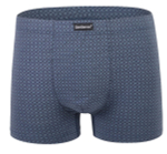 Мужские трусы-боксеры из принтованного хлопкового полотна (Размер: XL) (Цвет: синий)