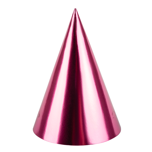 Колпаки, Розовый, Металлик, 16 см, 6 шт. в упак. ,