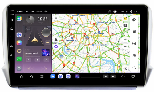 Магнитола для Peugeot 208/2008 2013-2019 - Kuberg QLed, Android 13, Быстрейшая, CarPlay, SIM-слот