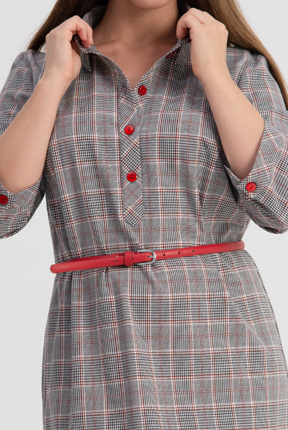 Платье женское 1655А, клетка #412Клв051655А