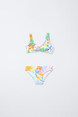 ZARA БИКИНИ С ТРОПИЧЕСКИМ ПРИНТОМ, РАЗНОЦВЕТНЫЙ