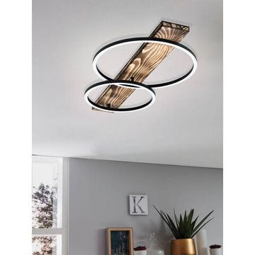 Светодиодный потолочный светильник 24W 3000K 99408 черный/коричневый BOYAL Eglo