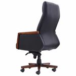 Кресло HAWASAN (ХАВАСАН) "Overlord EX-770", мультиблок, дерево, натуральная кожа, черное, 532934