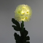 Светильник на солн.батарее (фигура на спице с подсветкой) «Гортензия» 73 см, Белый (свечение тепл.белый)