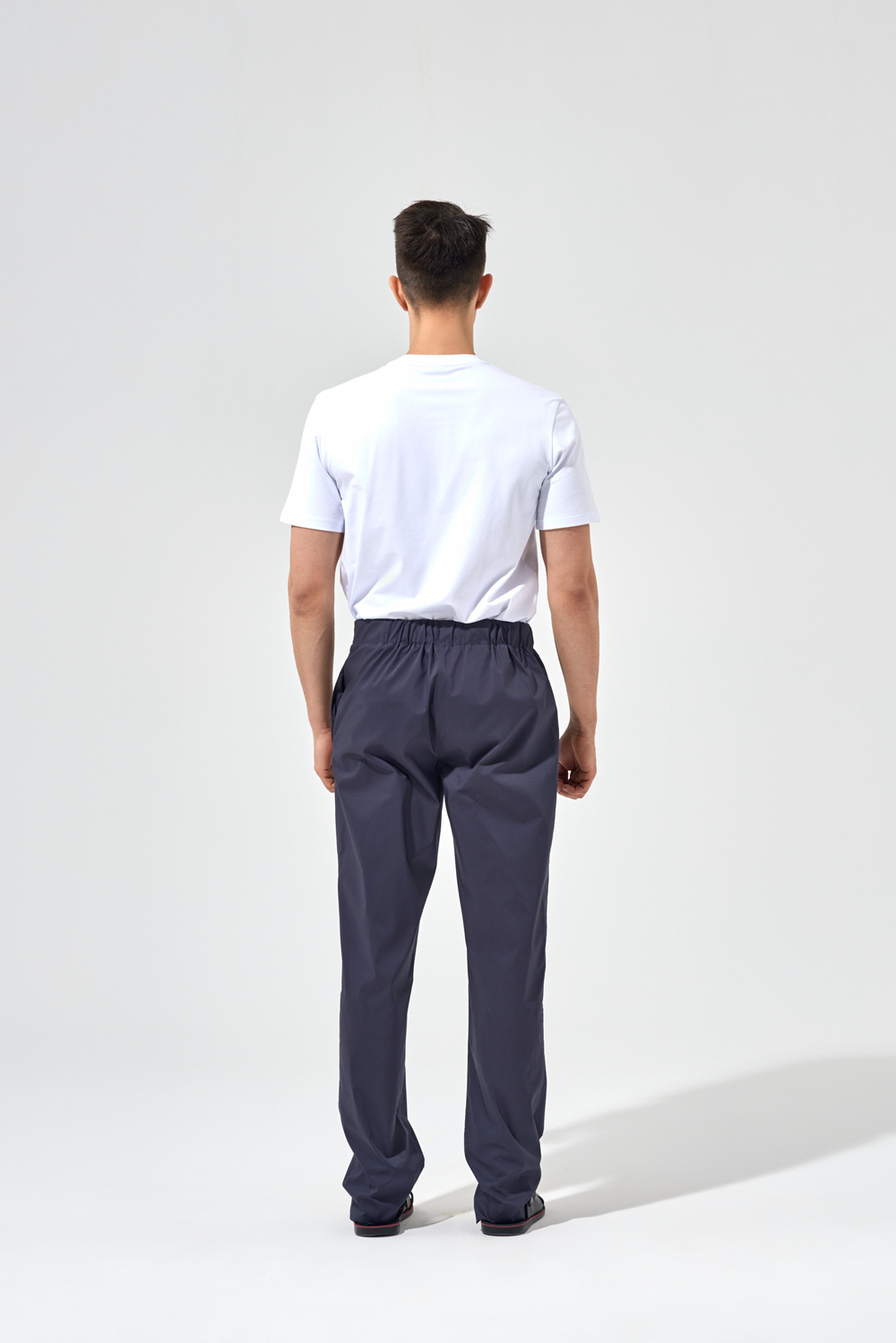 Брюки прямые со шнурком, унисекс, темно серые