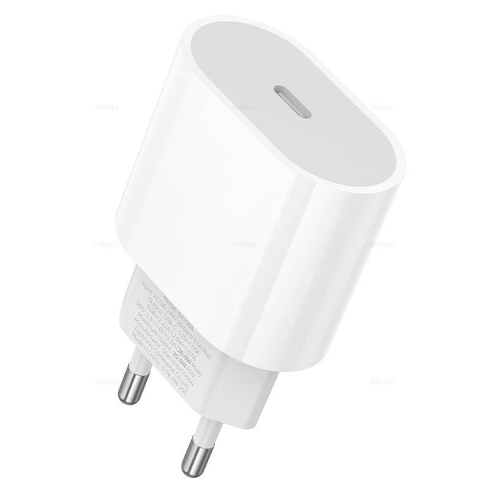 Сетевой адаптер питания BOROFONE BA100A PD 20W (белый)