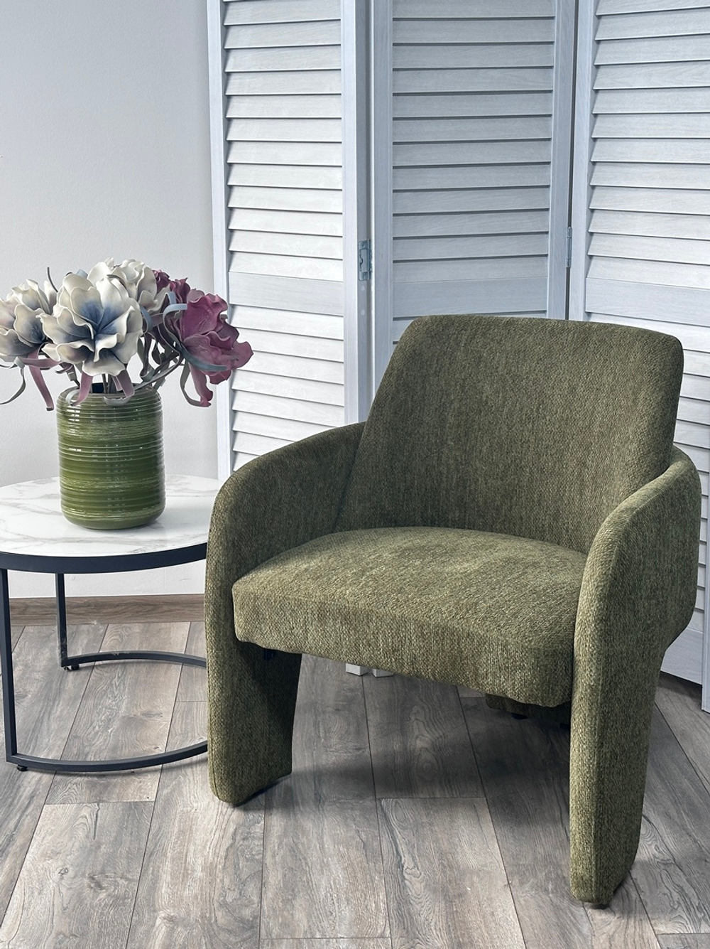 Кресло М-City DISAUR Куб (Cube) Ote Sea-360 Зеленый, ткань, каркас металл в тканевой обивке