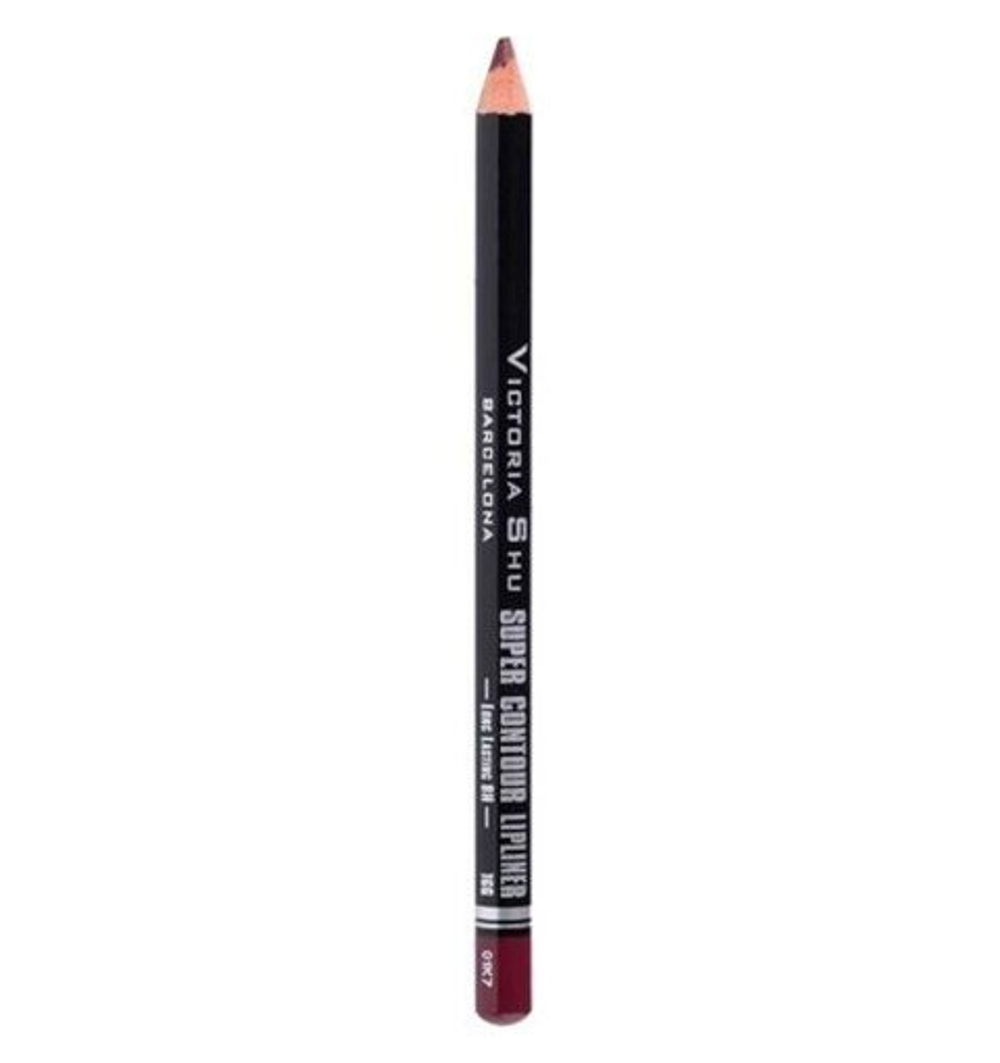 Victoria Shu Карандаш для губ Super Contour, устойчивый, тон №166, Сливовый, 0,78 гр