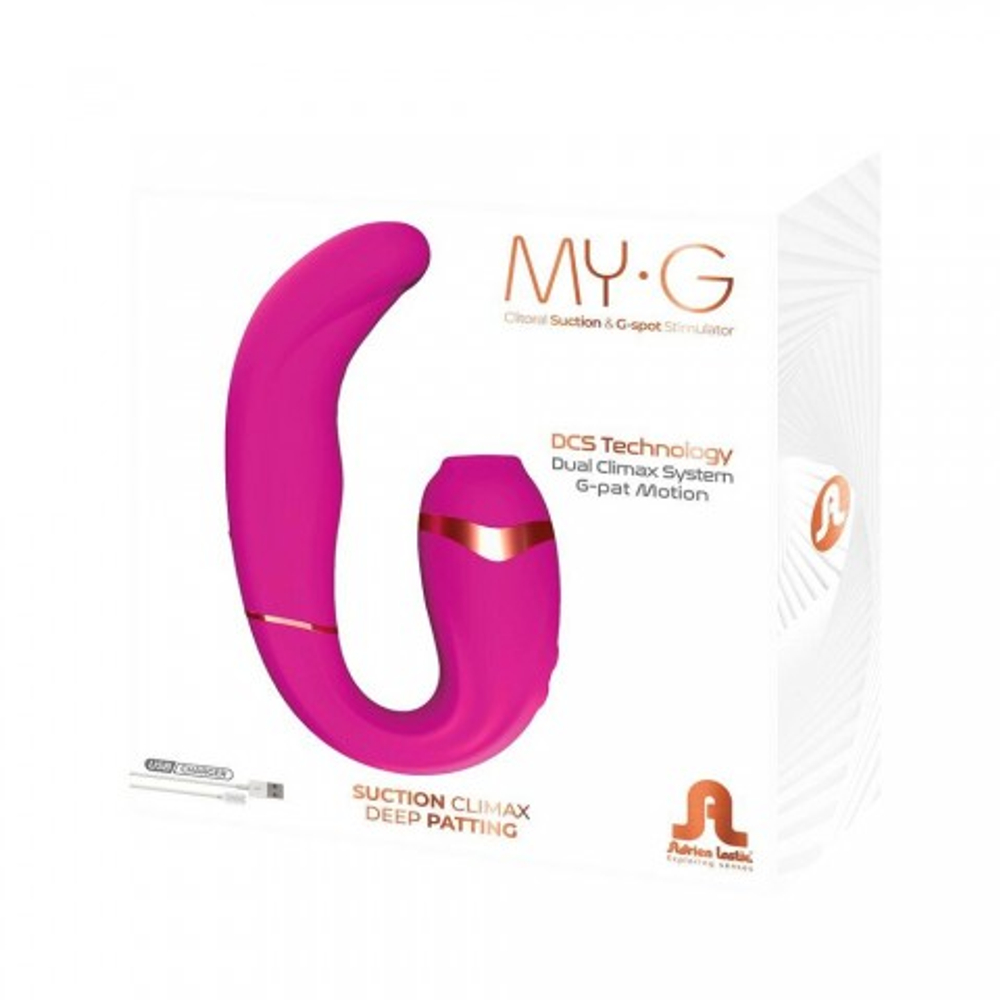 Стимулятор клитора и точки G My G розовый от Adrien Lastic
