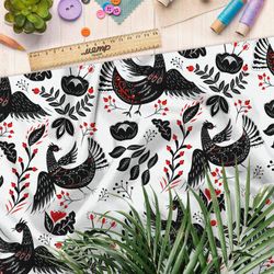 Ткань барби русская жар-птица