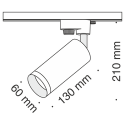 Трековый светильник для однофазного шинопровода Maytoni Unity Focus TR004-1-GU10-W