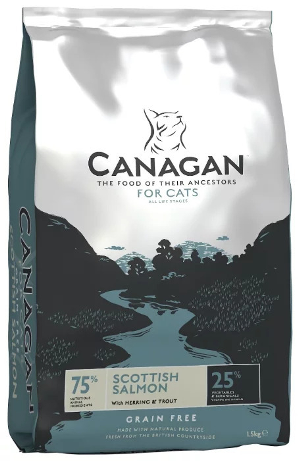 CANAGAN GF Scottish Salmon корм 1.5кг д/кошек, Лосось
